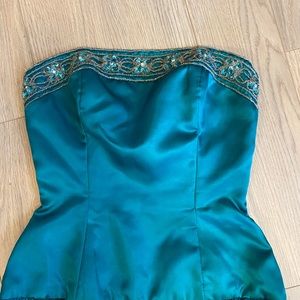 Vintage Mike Benet 80s prom dress sequins poof 6